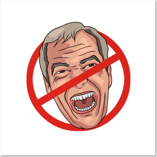 Nigel Farage No Road Sign Illustration Posters and Art